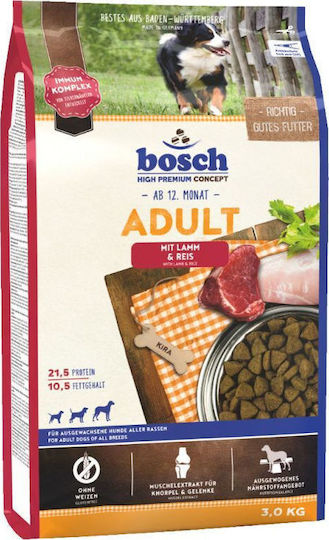 Bosch Petfood Concepts Adult 3kg Dry Food Grain-Free & Gluten-Free for Adult Dogs with Lamb and Rice