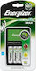 Energizer ACCU Recharge Maxi Φορτιστής 4 Μπαταριών Ni-MH Μεγέθους AA/AAA Σετ με 4x AA 2000mAh