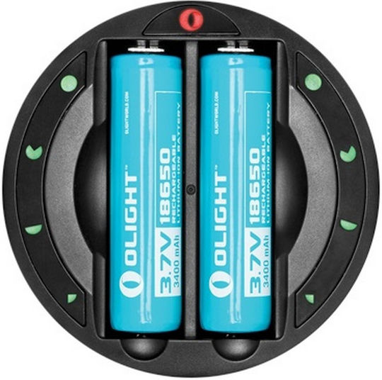 Olight Omni-Dok Зарядно 2 за батерии Li-ion/Ni-MH Размер AA/AAA/18650/16340/14500 в Черен цвят