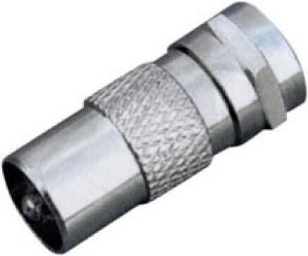 Μετατροπέας F-Connector male σε Coaxial male Ασημί 1τμχ