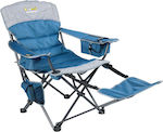 OZtrail Monarch Footrest Chair Beach Blue FCE-MONF-F
