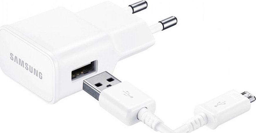 Samsung Φορτιστής με Θύρα USB-A και Καλώδιο micro USB 10W Λευκός (EP ...