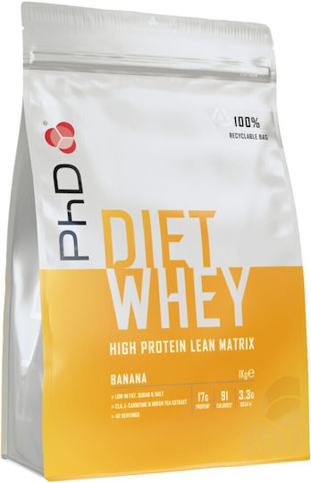 PhD Diet Whey Protein Whey with Flavor Banana 1kg