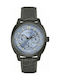 Guess Ανδρικό Ρολόι 43mm Μπαταρίας με Μαύρο Δερμάτινο Λουράκι