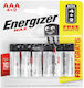 Energizer Max Αλκαλικές Μπαταρίες AAA 1.5V 4τμχ