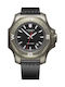 Victorinox Inox Uhr Batterie mit Schwarz Lederarmband