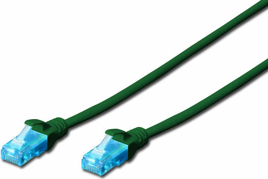 Digitus U/UTP Cat.5e (Gigabit) Network Cable Ethernet 2m Green