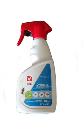 Gemma Draker RTU Εντομοκτόνο Spray για Μύγες / Μυρμήγκια / Ψύλλους / Κατσαρίδες / Κουνούπια 400ml