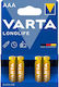 Varta LongLife Alkaline Batterien AAA 1.5V 4Stück
