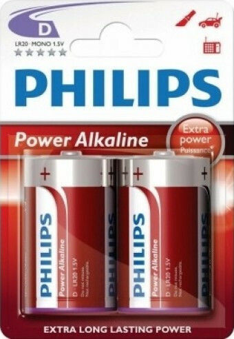 Μπαταρίες Αλκαλικές Philips D 2 Τεμ
