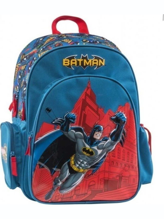 Graffiti Batman School Bag Backpack Elementary, Elementary in Blue color