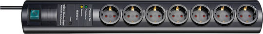 Brennenstuhl Power Strip with Surge Protection 7 Positions with Switch and Cable 2m
