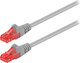 Goobay U/UTP Cat.6 Netzwerkkabel Ethernet 1m Grau
