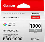 Canon PFI-1000GY Grey Γνήσιο Μελάνι Εκτυπωτή InkJet Γκρι (0552C001)