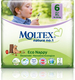 Moltex Scutece cu bandă adezivă Eco Nappy XL Nr. 6 pentru 16-30 kgkg 22buc