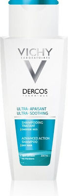Vichy Dercos Ultra Soothing Sulfate Free Shampoos gegen Trockene Haut für Trockenes Haar 1x200ml