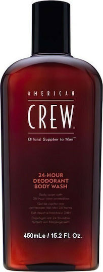American Crew 24-Hour Deodorant Body Wash Bubble Bath in Gel with Tea Tree & Mint Scent 450ml