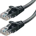 Powertech U/UTP Cat.5e Καλώδιο Δικτύου Ethernet 7m Μαύρο