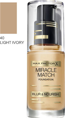 Max Factor Miracle Match Liquid Make Up 40 Light Ivory 30ml