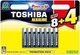 Toshiba High Power Αλκαλικές Μπαταρίες AAA 1.5V 12τμχ
