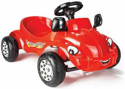 Happy Herby Kids Foot-to-Floor Car One-Seater with Pedal Red