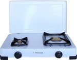 Gas Stove Tabletop Liquid Gas Countertop Double Burner White