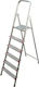 Viovas Ladder Aluminum & Iron with 6+1 Steps 126cm
