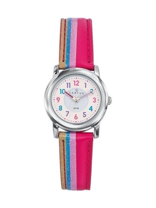 Certus Ceas analogic pentru copii Kids Multicolor Leather Strap cu curea din piele