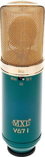 MXL V67i Condenser Microphone XLR Shock Mounted for Vocals in Green Color