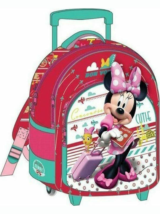 Diakakis Minnie with 3 Compartments School Bag Trolley Elementary, Elementary Multicolour