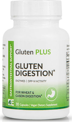 Dynamic Enzymes EAT E-Z Gluten Plus χωρίς Γλουτένη 30 φυτικές κάψουλες