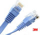 DeTech Flat U/UTP Cat.6 (Gigabit) Καλώδιο Δικτύου Ethernet 3m Μπλε