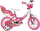 Dino Bikes Winx 12'' 12" Kids Bicycle BMX Fuchsia