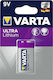 Varta Ultra Μπαταρία Λιθίου 9V Για Ανιχνευτές Καπνού & Συστήματα Ασφαλείας 1τμχ