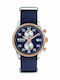 Versus by Versace Men's Watch 44mm Chronograph Battery with Blue Fabric Strap