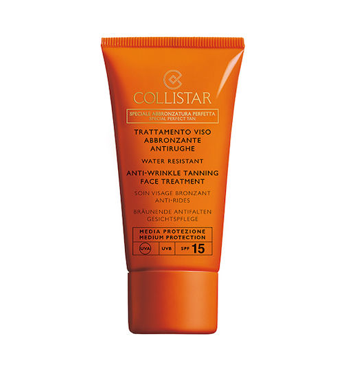 Collistar Anti-Wrinkle Tanning Face Treatment Wasserdicht Sonnencreme Creme Gesicht SPF50 50ml