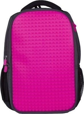 Pixelbags WY-A009-VC Schulranzen Rucksack Junior High-High School in Fuchsie Farbe