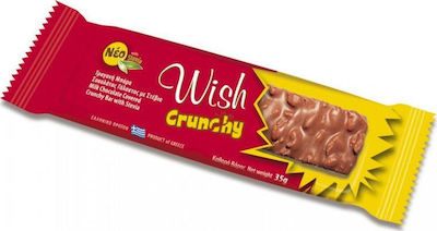 Wish Crunchy Riegel Energie mit Vollmilchschokolade & Stevia Kein Zuckerzusatz (1x35gr) 35gr