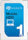 Seagate Mobile HDD 1TB Σκληρός Δίσκος 2.5" SATA III 5400rpm με 128MB Cache για Laptop / Desktop / PS4