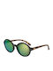 Breo Alexa Black/Tortoiseshell Mirror Damen Sonnenbrille mit Braun Schildkröte Kunststoff Gestell und Orange Spiegel Linse