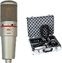 Soundking Condenser (Large Diaphragm) XLR Microphone EA-009W Shock Mounted/Clip On Mounting Voice in Silver Color