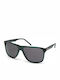 Sisley SY60303 Men's Sunglasses with Green Plastic Frame and Gray Lens