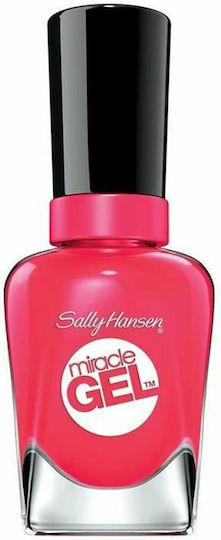 Sally Hansen Miracle Gel Step1 Nail Polish Glossy Βερνίκι Νυχιών Μακράς Διαρκείας Φούξια