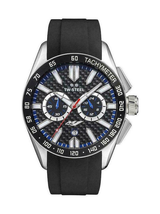 TW Steel Yamaha Factory Racing Uhr Chronograph Batterie mit Schwarz Kautschukarmband