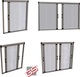 GS Luna Window Mosquito Net with Screws Pleated Plastic Black with Frame 240x160cm