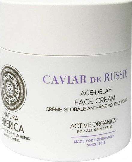 Natura Siberica Copenhagen Caviar De Russie Age Delay Age-Delay 24h Face Cream for Moisturizing & Anti-Aging with Hyaluronic Acid & Caviar 50ml