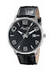 Kenneth Cole Мъжки часовник 42мм на батерия с Черна кожена каишка