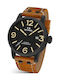 TW Steel Maverick Watch Battery with Brown Leather Strap