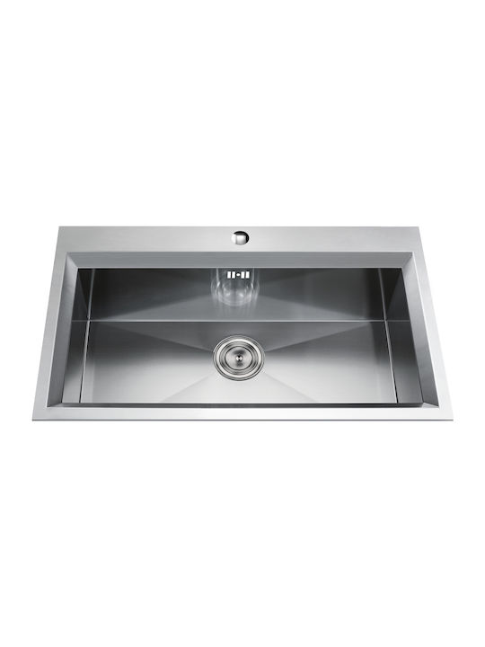 Ravenna Biagino 012769 Drop-In Sink Inox Satin W80xD48cm Silver