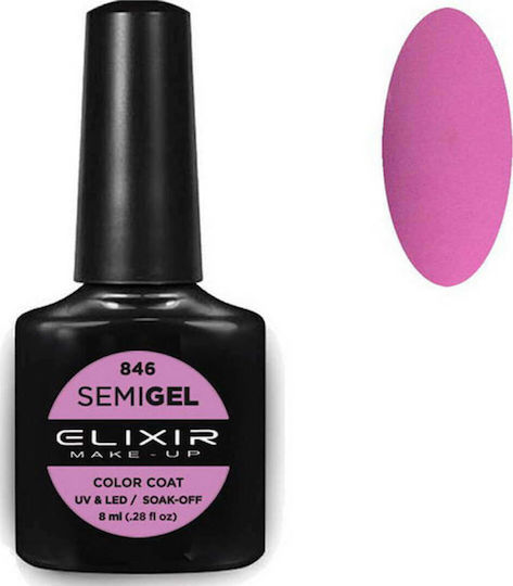 Elixir Semi Gel Semi-Permanent Nail Polish 846 8ml 842-846